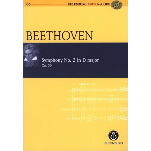 Beethoven - Symphony No. 2 Op. 36 Study Score with CD