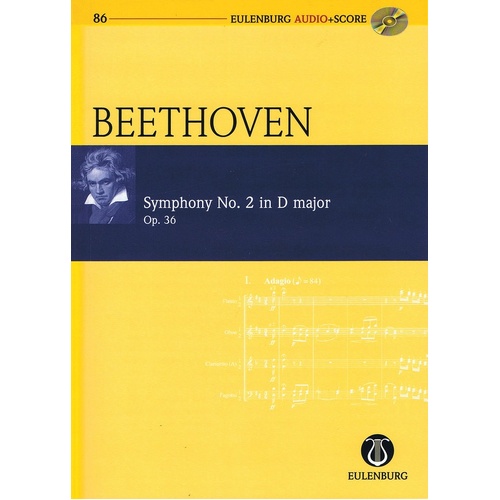 Beethoven - Symphony No 2 Op 36 Study Score/CD (Softcover Book/CD)