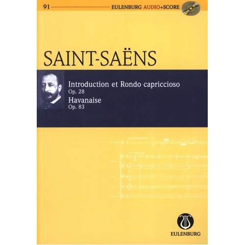 Eulenburg Study Score: Rondo Capriccioso & Havanaise by Camille Saint-Saens BK/CD