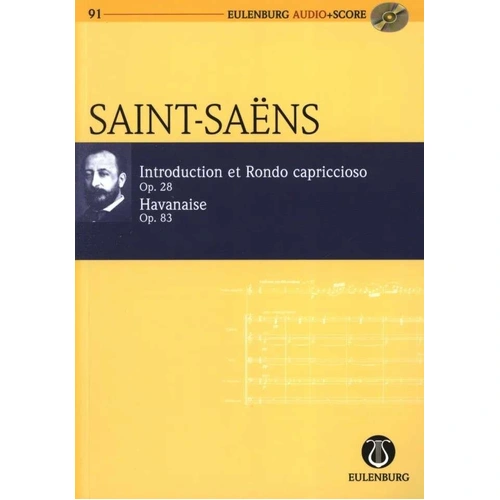 Eulenburg Introduction Rondo Capriccioso & Havanaise Study Score BK/CD by Camille Saint-Saens