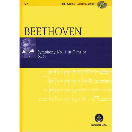 Beethoven - Symphony No 1 Op 21 Study Score Softcover Book/CD