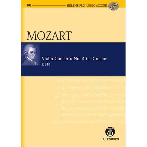 Mozart - Concerto No 4 D K 218 Study Score Book/CD (Music Score/CD) Book