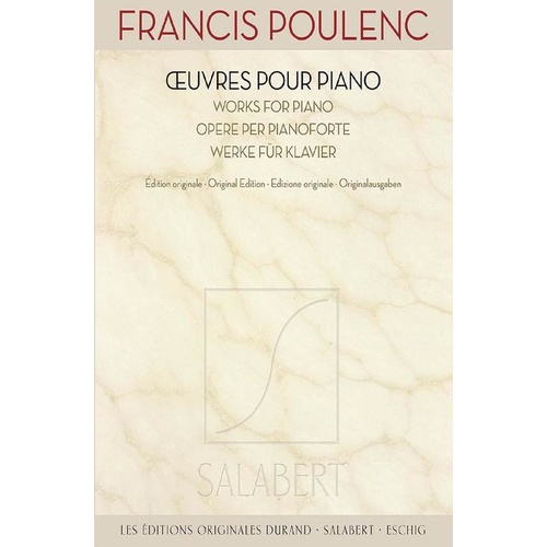 Francis Poulenc - Works For Piano Book