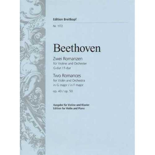 Beethoven - Romances Op 40 G Op 50 F Violin/Piano (Softcover Book)