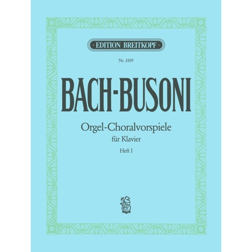 Organ Chorale Preludes Book 1 Ed Busoni