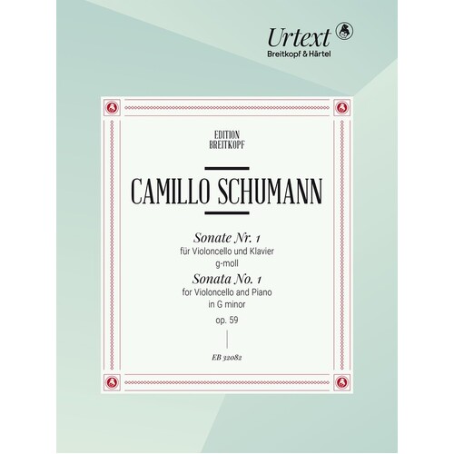 Schumann - Sonata No 1 G Min Op 59 Cello/Piano (Softcover Book)