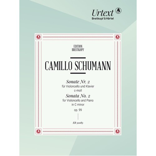 Schumann - Sonata No 2 C Min Op 99 Cello/Piano (Softcover Book)