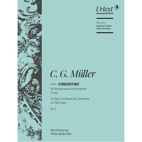 Muller - Concertino E Flat Op 5 Bass Trombone/Piano (Softcover Book)