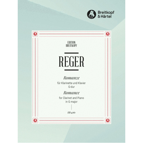 Romance G clarinet/Piano Book