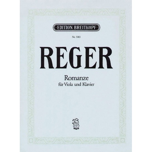 Reger - Romance in G Major for Viola and Piano Arranged by Sitt