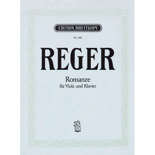 Reger Romance in G Major for Viola and Piano Arranged by Sitt