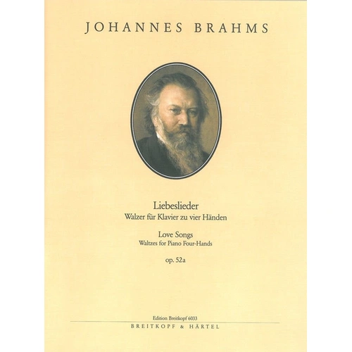 Liebeslieder Waltzes Op. 52a for Piano Duet by Johannes Brahms, 36 Pages