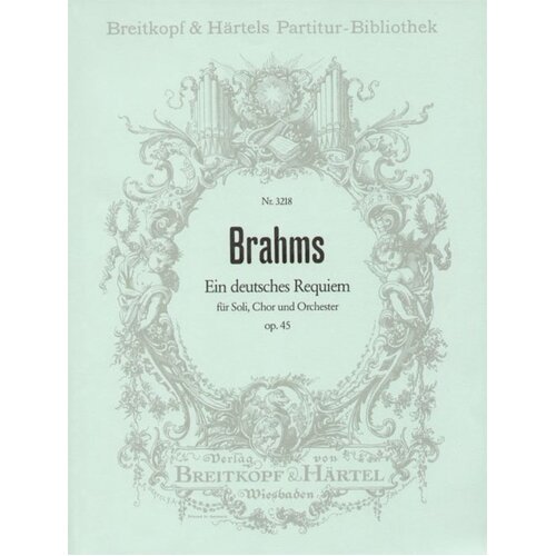 Brahms - German Requiem Op 45 Vocal Score (Softcover Book)