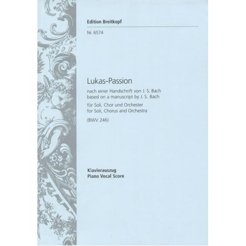 St Luke Passion Bwv 246 Book
