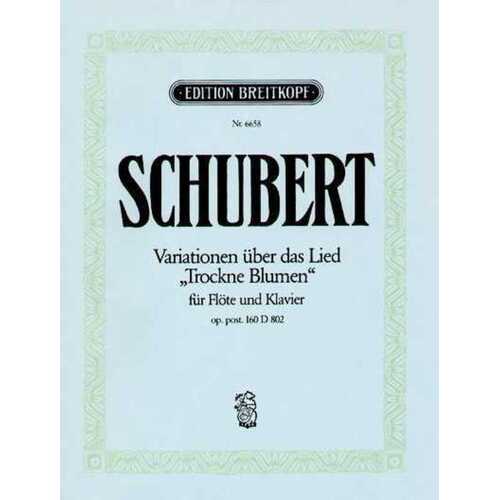 Variations On Trockne Blumen Op 160 Flute/Piano (Softcover Book)