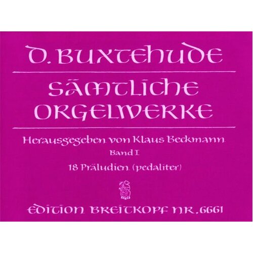 Organ Works Book 1 Buxwv 136 - 153 (Softcover Book)
