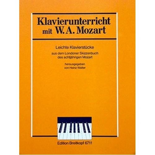 Little Piano Pieces London Sketchbook - Easy Piano Pieces by Mozart, Edited by Heinz Walter, 12 Pages, Piano Solo, Publisher: Breitkopf & Härtel