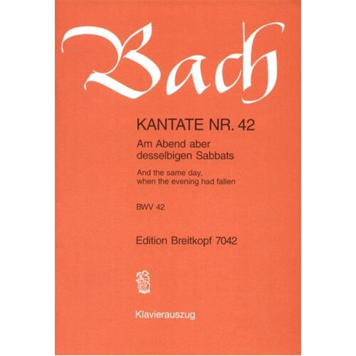 Cantata No 42 Am Abendaber Desselbigen SABbats
