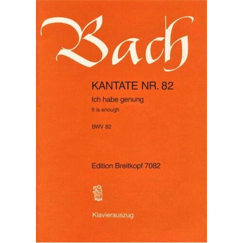 Cantata No 82 Ich Habe Genug Vs (Softcover Book)