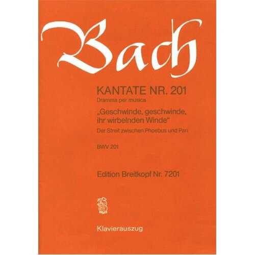 Cantata No 201 Geschwinde Geschwinde Ihr Wirbeln Book