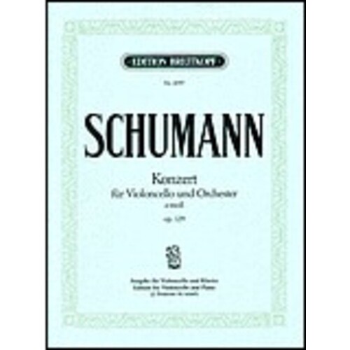 Schumann - Concerto Op 129 A Min Cello/Piano (Softcover Book)
