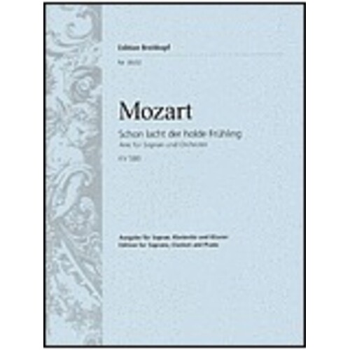 Schon Lacht Der Holde Fruhling Sop/clarinet/Piano Book