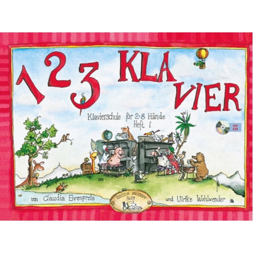123 Klavier Spielheft 1 Book/CD In German