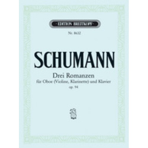 Romances 3 Op 94 Oboe (Or Violin Or Cla) Piano (Softcover Book)