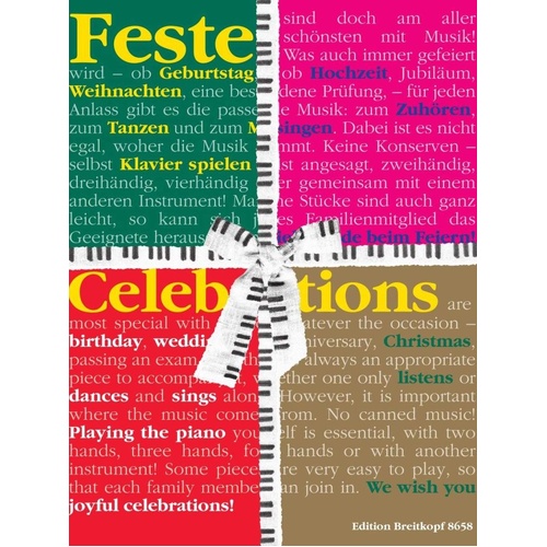 Celebrations Piano Pieces for Special Occasions by Martina Schneider, 32 Pages, Breitkopf & Härtel