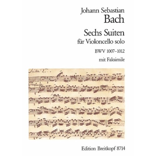 Suites 6 Bwv 1007 To 1012 Arr Beisswenger