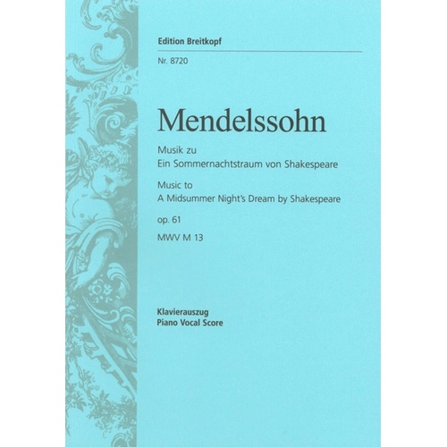 Midsummer Nights Dream Op 61 German