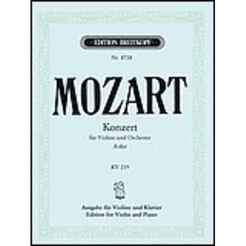 Concerto No 4 D K 218 Ed Eisen Violin/Piano Book