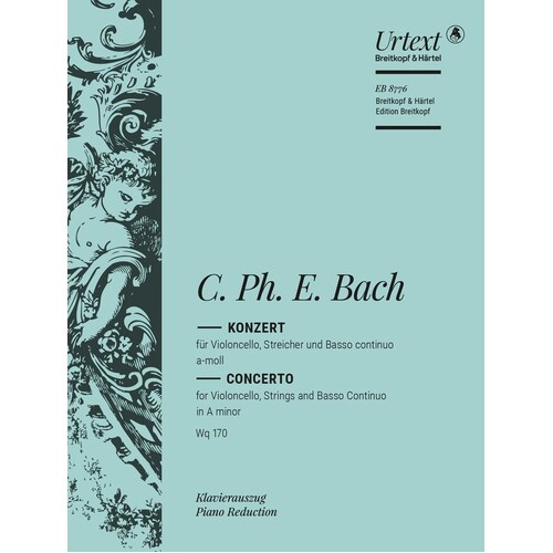 Cpe Bach - Concerto A Minor Wq 170 Cello/Piano (Softcover Book)