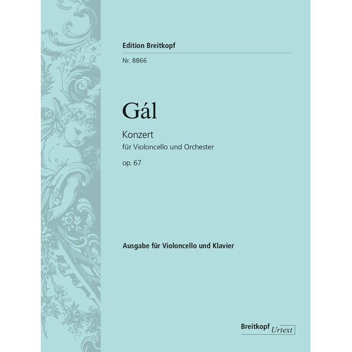 Gal - Concert Op 67 Cello/Piano (Softcover Book)