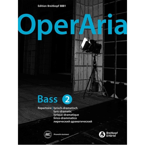 OperAria Bass Vol. 2 by Breitkopf & Härtel, 120 pages, Vocal anthology for training and auditions, includes aria texts and audio files.