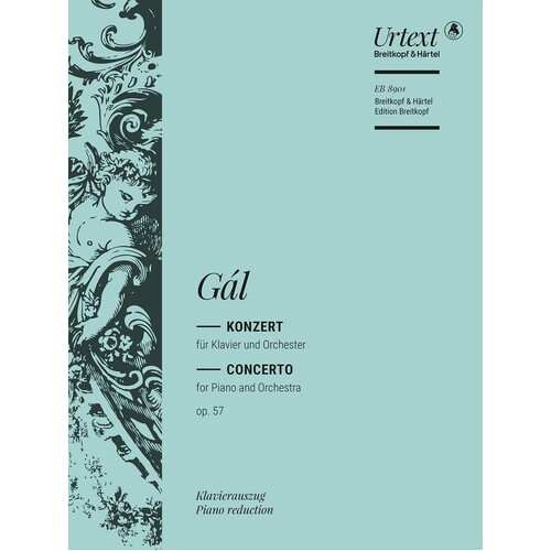 Hans Gal - Piano Concerto Op 57 2P4H Urtext (Softcover Book)