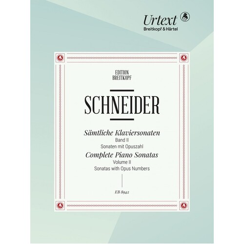 Schneider - Complete Piano Sonatas Vol 2 (Softcover Book)
