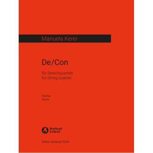 Kerer - De/Con String Quartet Score Book