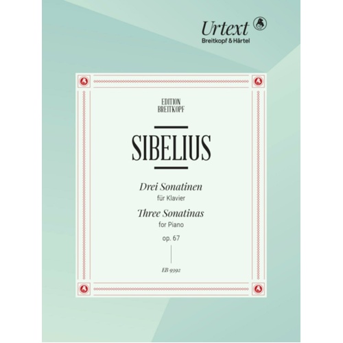Sibelius - 3 Sonatinas Op 67 For Piano Softcover Book (Piano)