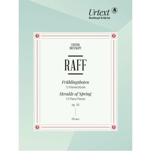 Raff - Heralds Of Spring Op 55 12 Piano Pieces Softcover Book (Piano)