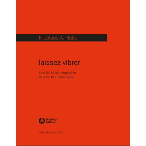 Huber - Iaissez Vibrer Solo For 18 Tublar Bells Softcover Book (Tubular Bells)