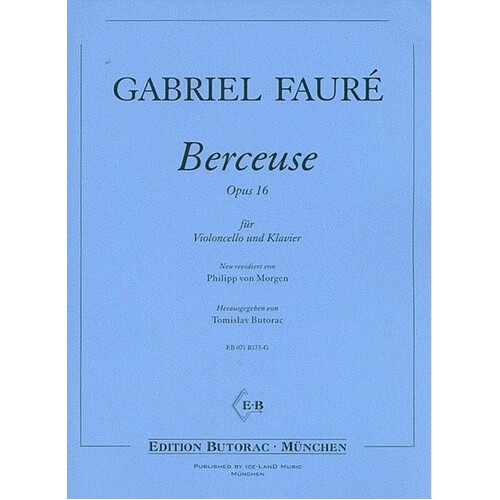 Berceuse Op 16 Cello/Piano Book