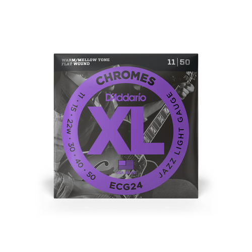 D'Addario ECG-24 11-50 Light Chromes Flatwound Daddario