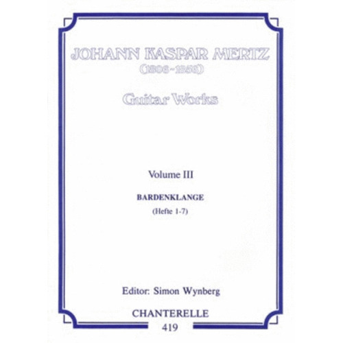 Guitar Works Book 3 Bardenklange Op 13 Books 1-7 Book