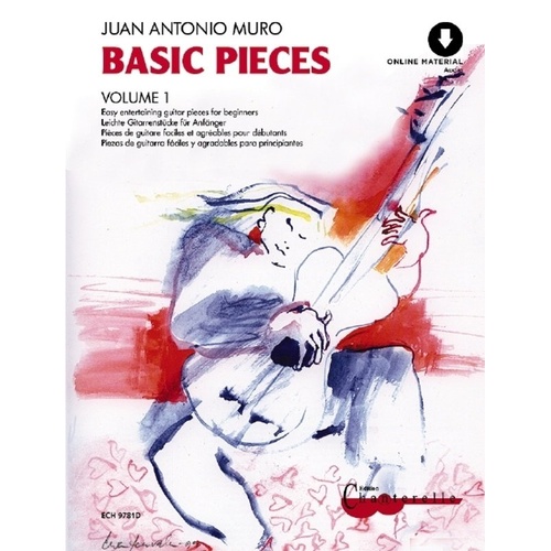 MURO Basic Pieces Vol 1 for Guitar by Juan Antonio Muro, 64 Pages, Standard Notation, Includes CMP 3 Files for Download