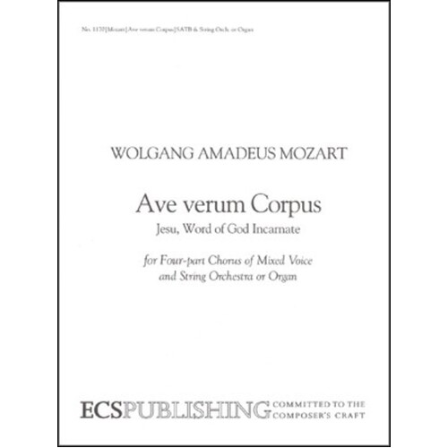 Mozart - Ave Verum Corpus SATB (Octavo) Book