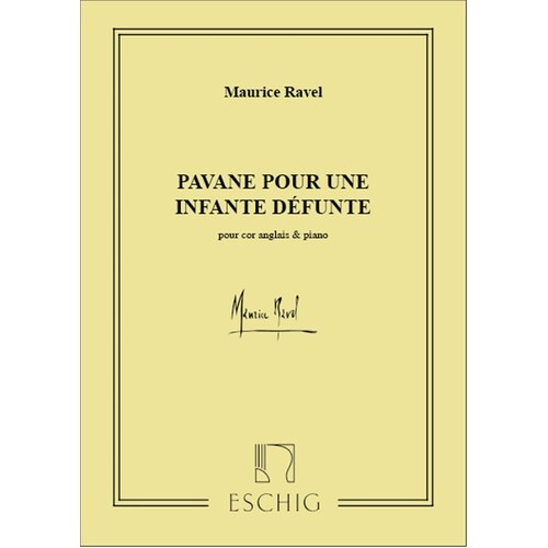 Ravel - Pavane Pour Une Infante Defunte Cor Anglais/Piano (Softcover Book)