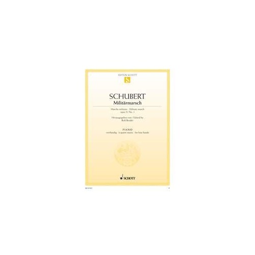 Schubert Military March D Major Op 51 No 1 Piano Duet Sheet Music