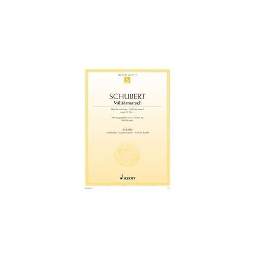 Schubert Military March D Major Op 51 No 1 Piano Duet Sheet Music