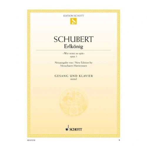 Erlkonig Op 1 No 1 D328 Medium Voice and Piano Sheet Music